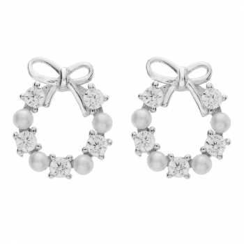 Pendientes brillo & perlas