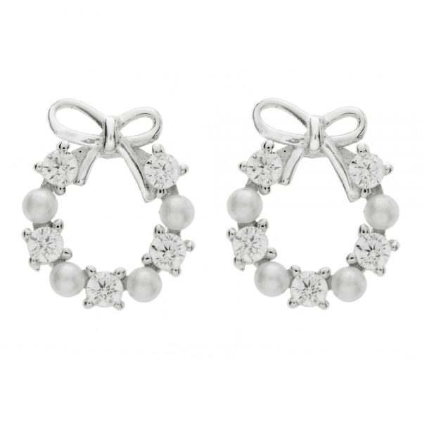 Pendientes brillo & perlas