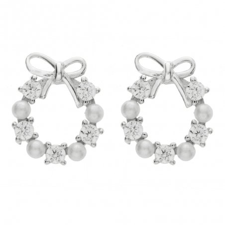 Pendientes brillo & perlas