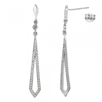 Pendientes largos de fiesta brillo