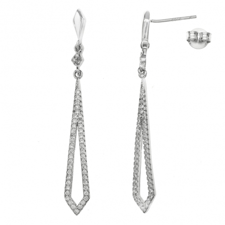 Pendientes largos de fiesta brillo