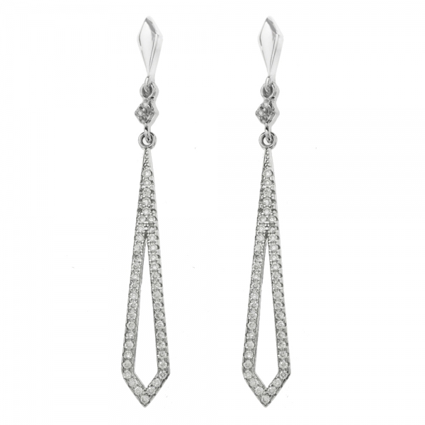 Pendientes largos de fiesta brillo