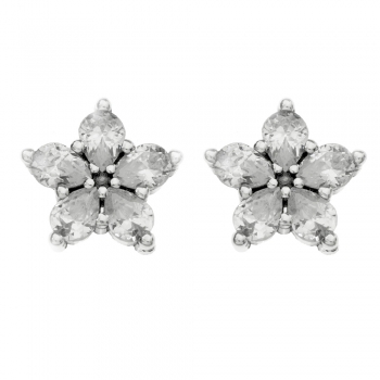 Pendientes flor de zirconia