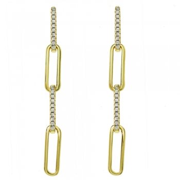 Pendientes cadena dorada