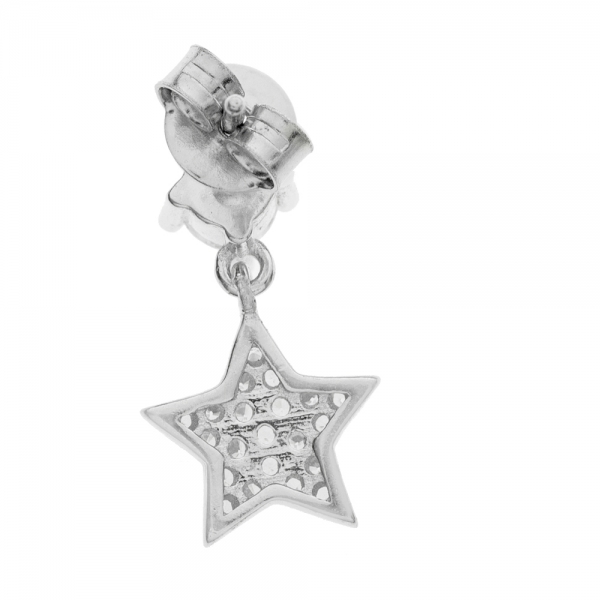 Pendientes estrella brillo blanco