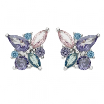 Pendientes cristales talla mixta