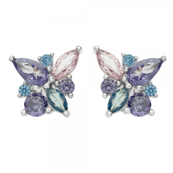 Pendientes cristales talla mixta