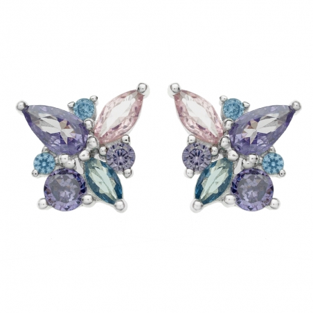 Pendientes cristales talla mixta