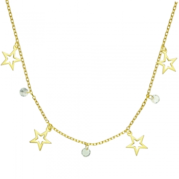 Collar estrellas & circonitas 2