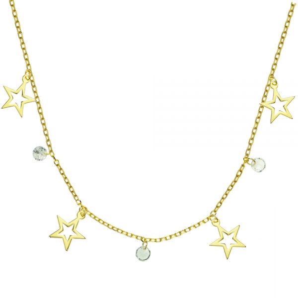 Collar estrellas & circonitas