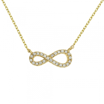 Collar infinito brillo dorado