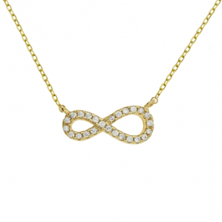 Collar infinito brillo dorado