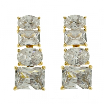 Pendientes fiesta circonitas articuladas