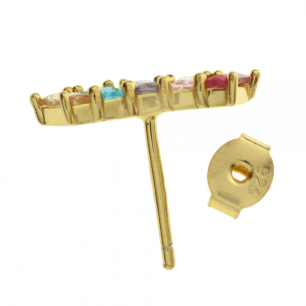 Pendientes arco circonitas baguette