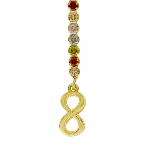 Collar corbatero con circonitas & infinito