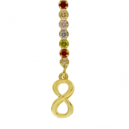 Collar corbatero con circonitas & infinito