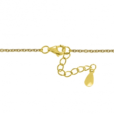 Collar perla oval & cristal rosa