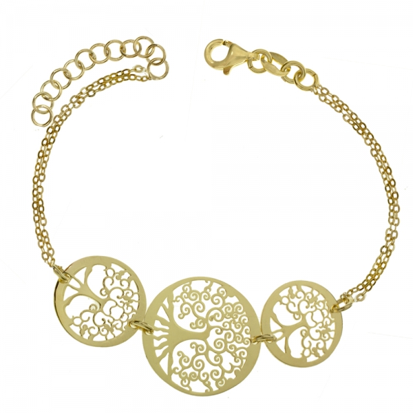 Pulsera dorada eslabón XL árbol de la vida