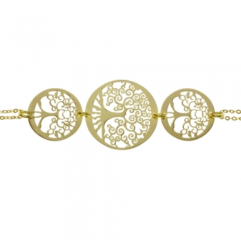 Pulsera dorada eslabón XL árbol de la vida 2