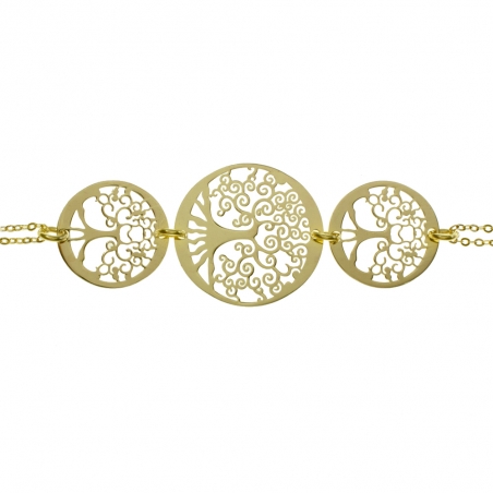 Pulsera dorada eslabón XL árbol de la vida