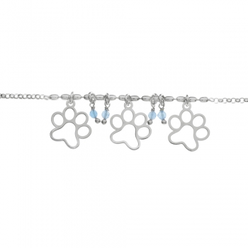 Pulsera huellas Plata de Ley 2