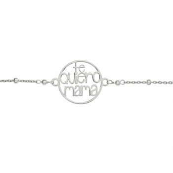 Pulsera Te quiero Mamá Plata de Ley 2