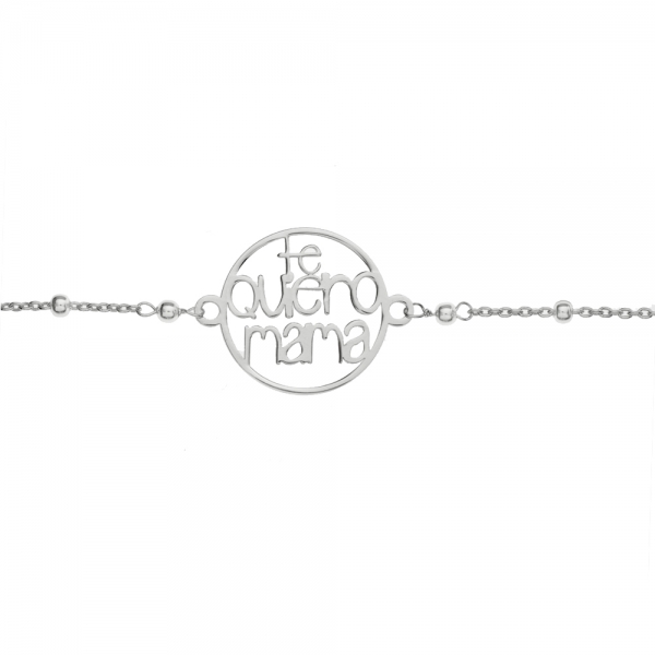 Pulsera Te quiero Mamá Plata de Ley