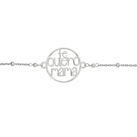 Pulsera Te quiero Mamá Plata de Ley
