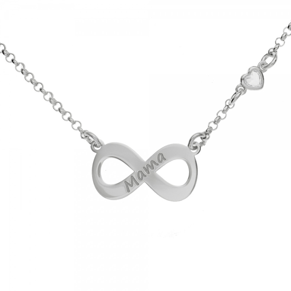 Collar infinito Mamá Plata de Ley