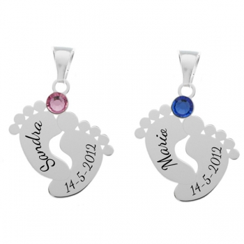 Colgante pies grabado Plata de Ley