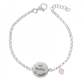 Pulsera Mi mami la mejor Plata de Ley