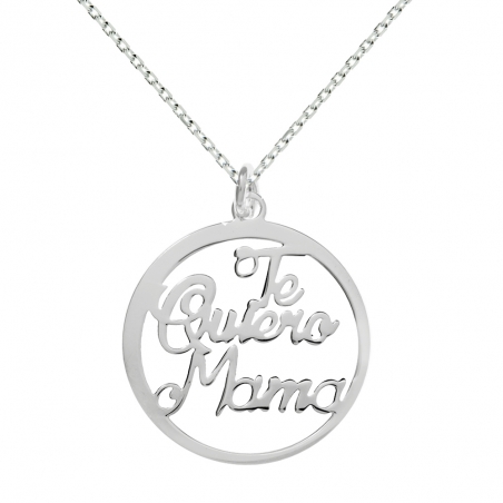 Colgante Te quiero Mamá con cadena