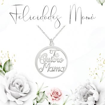 Colgante Te quiero Mamá con cadena 2