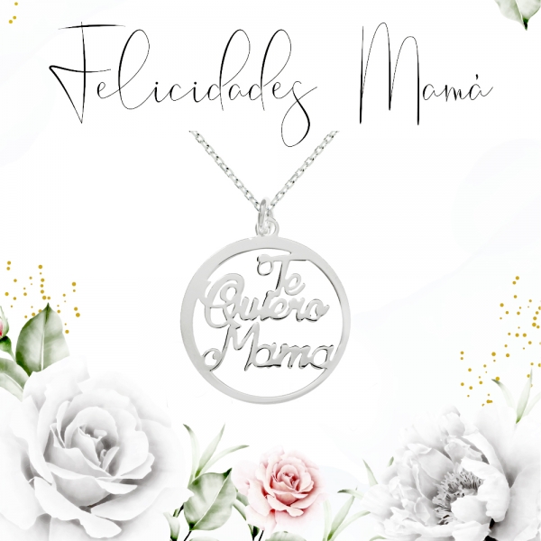 Colgante Te quiero Mamá con cadena