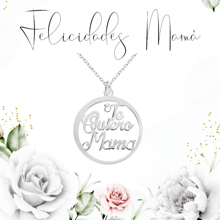 Colgante Te quiero Mamá con cadena