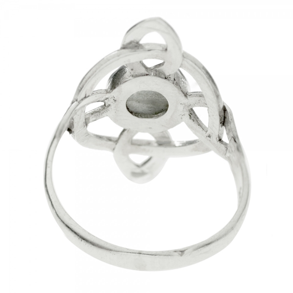 Anillo nudo de bruja con piedra