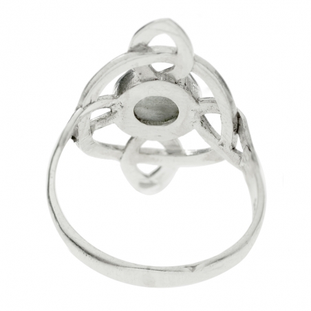 Anillo nudo de bruja con piedra