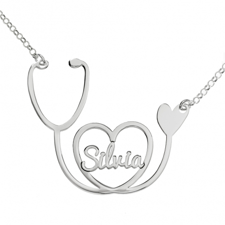 Collar fonendoscopio con nombre
