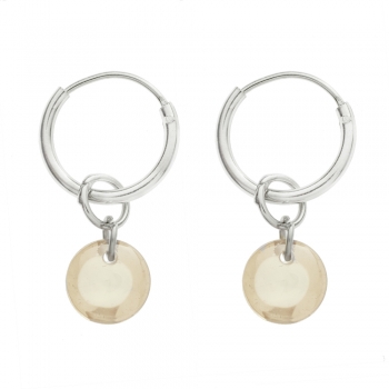 Aros con colgante champagne