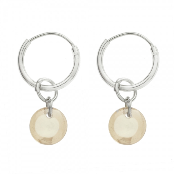 Aros con colgante champagne