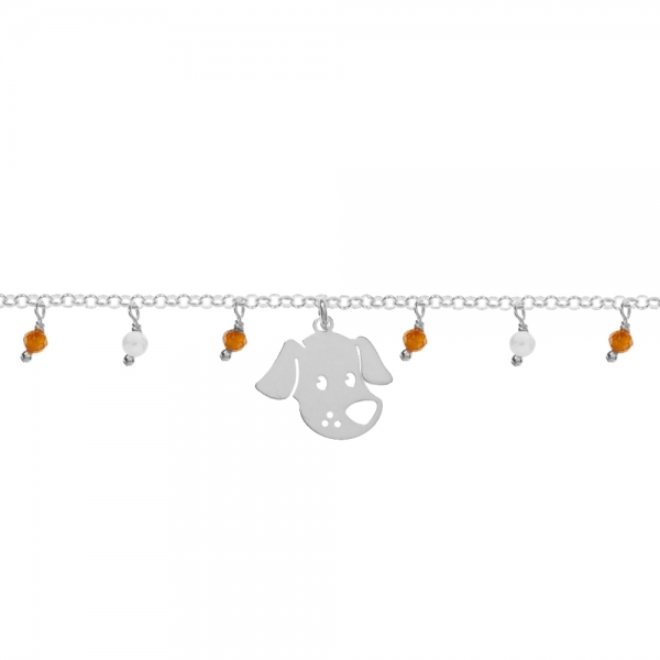 Pulsera perro Plata de Ley