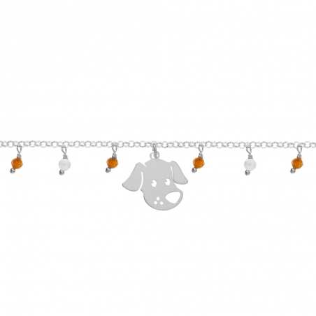 Pulsera perro Plata de Ley
