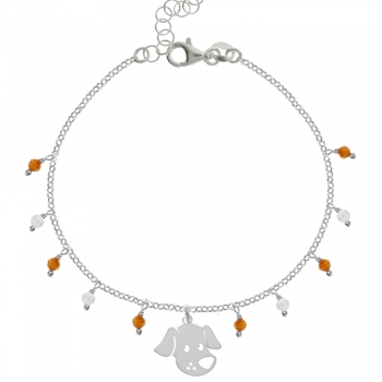 Pulsera perro Plata de Ley