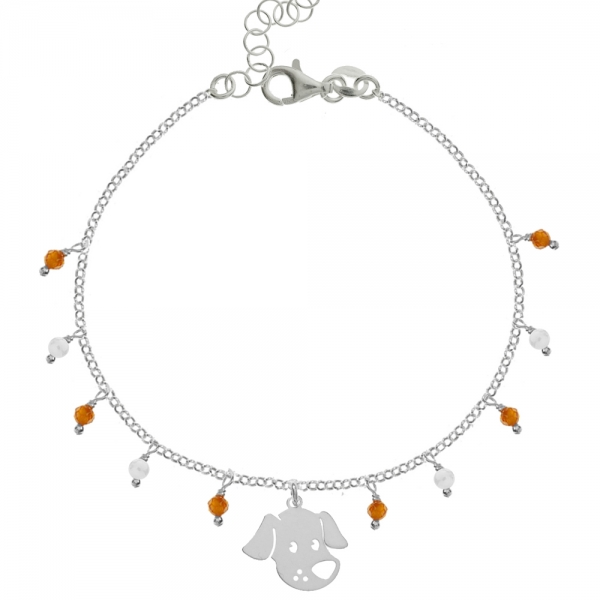 Pulsera perro Plata de Ley