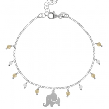 Pulsera elefante Plata de Ley