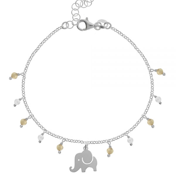 Pulsera elefante Plata de Ley