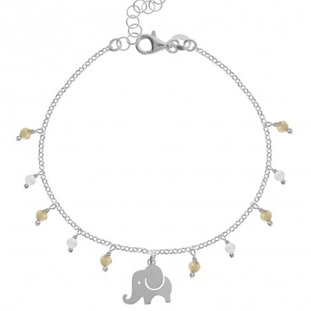 Pulsera elefante Plata de Ley