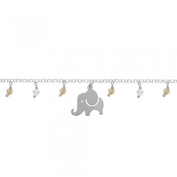 Pulsera elefante Plata de Ley 2