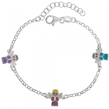 Pulsera infantil con ángeles