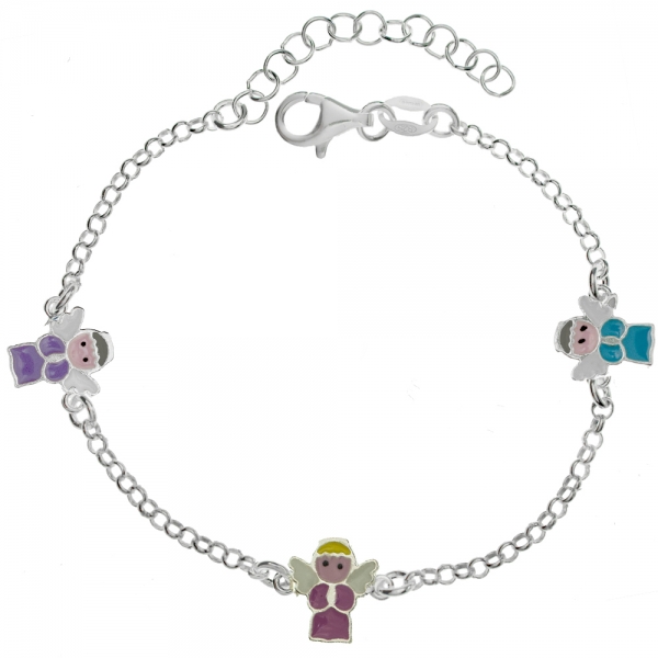 Pulsera infantil con ángeles
